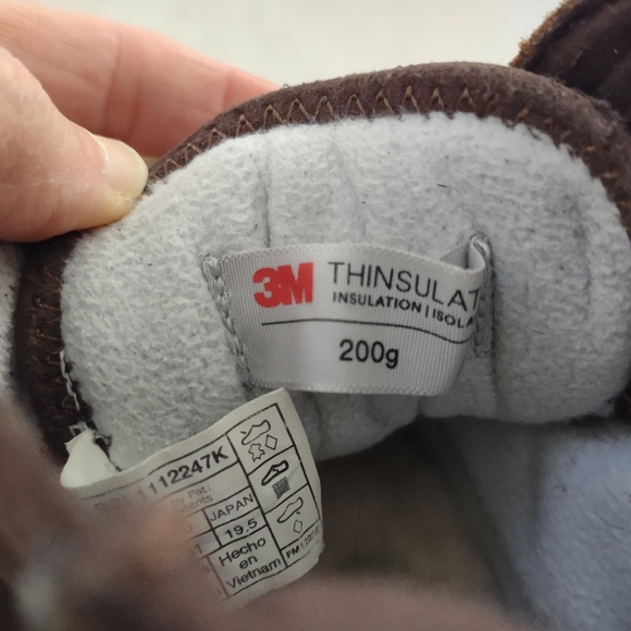 UGG Turlock Leather Winter Boots Shearling Insulated Brown Children's Sz 13 EX! - Picture 11 of 12